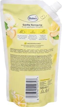 Balea Cream Soap Ginger & Lemon Refill Pack -500 ml
